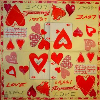 054 Heart / Hearts - 3-ply (red) - Home Fashion